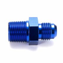 ホースサイズ 変換 アダプター AN6 オス - 3/8NPT オス ブルー アルマイト 汎用 フィッティング オイルクーラー 水温センサー :15 C1 H_画像4