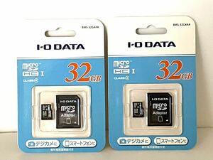 I-O DATA micro SDカード アダプター 32GB 未開封 2枚セット