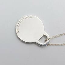 ② ティファニー TIFFANY&Co. メダル モチーフ PLEASE RETURN TO ネックレス ペンダント シルバー 925 SV 銀 保存袋箱付_画像8