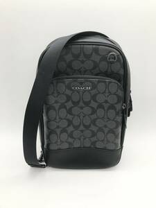 64920/ COACH コーチ バッグ ショルダーバッグ ボディーバッグ C2932 シグネチャー ブラック 黒 鞄