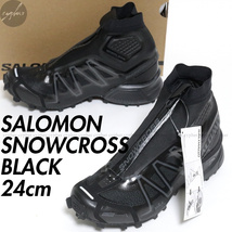 UK5.5 24cm 新品 SALOMON SNOWCROSS スニーカー ブラック サロモン スノークロス ブーツ 黒 417603 ADVANCED アドバンスド_画像1