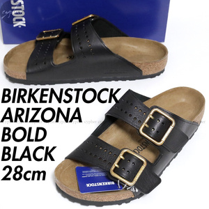 43 28cm 新品 BIRKENSTOCK 1774 ARIZONA BOLD GAP アニリン レザー サンダル ブラック ビルケンシュトック アリゾナ ボールド ギャップ 黒