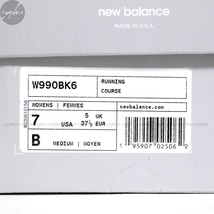 US7 24cm 新品 23SS USA製 NEW BALANCE W990BK6 ブラック ニューバランス W990 BK6 V6 レザー スニーカー 黒 アメリカ製 991 992 993 _画像6