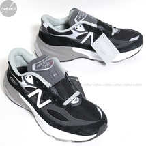 US7 24cm 新品 23SS USA製 NEW BALANCE W990BK6 ブラック ニューバランス W990 BK6 V6 レザー スニーカー 黒 アメリカ製 991 992 993 _画像2