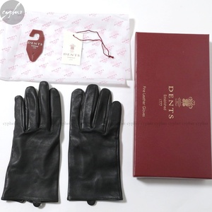 S 美品 DENTS SKYFALL JAMES BOND LEATHER GLOVE BLACK デンツ スカイフォール ジェームズボンド レザー グローブ 手袋 ブラック 黒 007