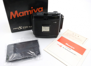 【ト長】MAMIYA マミヤ PRO S220 RB用 ロールフィルムホルダー 元箱 説明書 レザーカバー付き 中判カメラ アクセサリー IR639IOB47