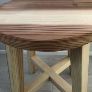 丸椅子・スツール・木製・おしゃれ・サイドテーブル・handmade・天然木・natural・2脚セットの画像5
