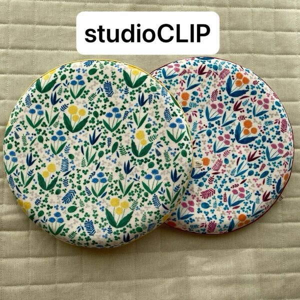 studioCLIPスタジオクリップ　シートクッション2枚　丸 花柄
