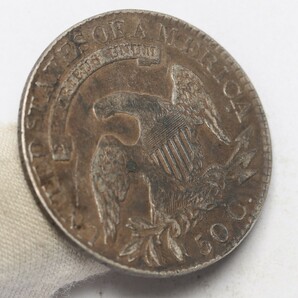 旧家蔵出し 海外古錢 アメリカ 1825 500 硬貨 古美術品 収集家 13.5g 32mmの画像4