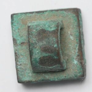 旧家蔵出し 中国古錢 清代 古銅印章 銅貨 古美術品 55.4g 24.9x22.7mm
