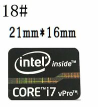 18# 二三代目【CORE i7vPro黒】エンブレムシール■21*16㎜■ 条件付き送料無料_画像1