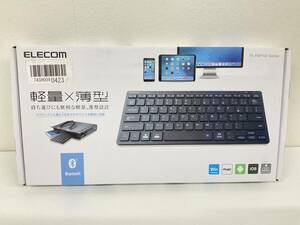 未開封 エレコム Bluetooth キーボード TK-FBP102 / WIN、MAC、Android、IOS対応 軽量 薄型【8033】