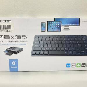 未開封 エレコム Bluetooth キーボード TK-FBP102 / WIN、MAC、Android、IOS対応 軽量 薄型【8033】の画像1