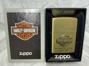 ZIPPO ジッポー HARLEY DAVIDSON ハーレーダビッドソン ロゴプレート 2021年製 ゴールド【8302】