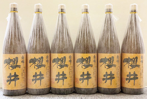 芋焼酎 1800ml 6本セット 本格焼酎 6本 セット 一升瓶 焼酎 芋 金峰 櫻井 桜井 さくらい サクライ 注目 居酒屋 金峰櫻井 1.8L 25度 激安