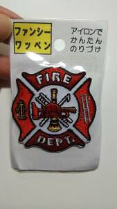 FIRE DEPT. 消防署 消防本部 消防隊 アイロン ワッペン 新品