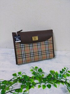 希少 新品 未使用 タグ付き BURBERRY バーバリー クラッチ バッグ セカンド バッグ 