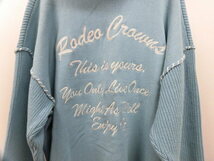 RODEO CROWNS WIDE BOWL ロデオクラウンズ RCWB ニットパーカー プルオーバー フーディー トップス バックロゴ刺繍 ライトブルー 水色 青 F_画像4