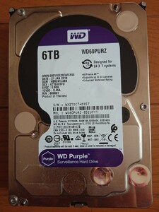 Western Digital SATA HDD 6TB purple WD60PURZ