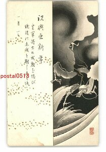 Art hand Auction XyX6416 ●Carte du Nouvel An art carte postale dragon *endommagé [carte postale], antique, collection, marchandises diverses, carte postale illustrée