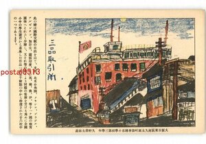 XZB1869●大阪市東区南久太郎町浪華尋常小学校第三学年 久野善太郎画 *傷み有り【絵葉書】