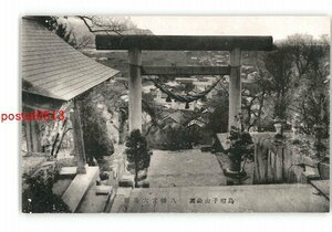 XZI1145●山形 烏帽子山公園 八幡宮大鳥居 *傷み有り【絵葉書】