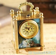 Aj2652: インテリア 置時計 機械式時計 ヴィンテージ アンティーク レトロ 装飾 時計 絵画 中世アート ヨーロピアン クロック 新品_画像5