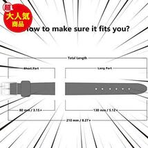 ★ブラック_サイズ:24mm★ 時計ベルト 時計 ベルト ファブリック 生活防水 - 18mm 20mm 22mm 24mm 時計 バンド 時計バンド_画像6