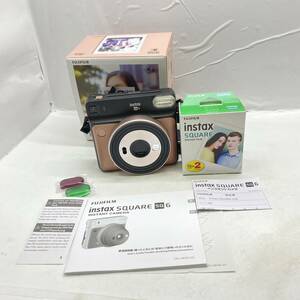 送料無料g30084 FUJIFILM 富士フイルム instax SQUARE SQ6 チェキスクエア インスタントカメラ チェキ 本体 期限切れ未開封フィルム付 