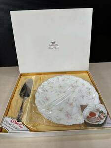 NARUMI ナルミ 花柄 ケーキ皿 ケーキサーバー付き 箱付き　セット