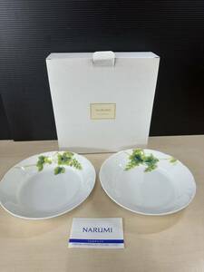 〇 ナルミ NARUMI ブドウ 葡萄 柄 プレート 皿 食器 2枚 ペア セット 箱付き 洋食器