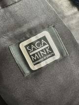 〇 SAGA MINK サガミンク ブラウン系 レディース 毛皮コート ミンク サイズ表記M レディース 一部レザー有り_画像7