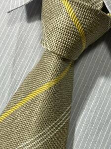  прекрасный товар "BEAMS F" Beams F полоса -слойный толщина бренд галстук 403297
