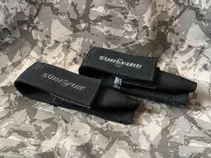 実物 絶版 当時物 旧ロゴ 純正 シュアファイア シュアファイヤー SUREFIRE ナイロン ポーチ セット