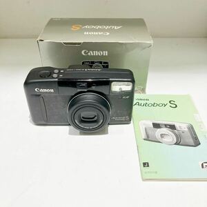 D5034 Canon Autoboy S フィルムカメラ 取扱説明書.箱付き 動作未確認 ジャンク扱いでお願いします。