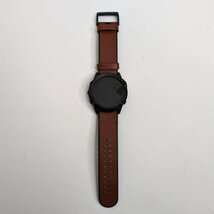 [9304-009] GARMIN fnix 6X Sapphire Black DLC Leather band ガーミン スマートウォッチ レザーバンド 動作未確認 ジャンク [中古]_画像10