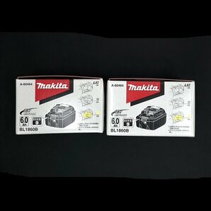 [9304-013] Makita BL1860B バッテリ 6.0Ah DC18V マキタ Li-ion バッテリー 未使用品 中古品 2個 セットの画像1