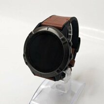 [9304-009] GARMIN fnix 6X Sapphire Black DLC Leather band ガーミン スマートウォッチ レザーバンド 動作未確認 ジャンク [中古]_画像1