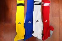 ◇US52◇ゆうパケットプラス対応 中古 サッカー フットサル ソックス ストッキング adidas アディダス 25-29　4点セット 高校部活引退品_画像1