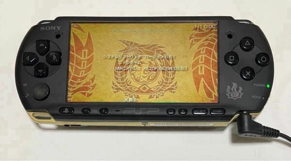 【PSPソフト3本】SONY PSP-3000 本体 カプコン モンスターハンター 3rd ハンターズモデル（メモリースティック）