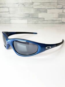 初期モデル OAKLEY straight jacket オークリー スクエア型 ブルー サングラス 良品