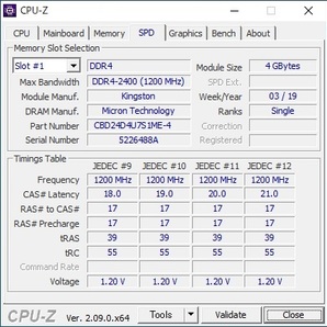 KINGSTON (CBD24D4U7S1ME-4) PC4-19200 (DDR4-2400) 4GB Dual Channel ★2枚組（計8GB）★の画像4