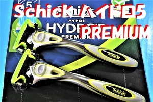 特売！ネコポス便【Schick HYDRO5 PREMIUM】■「シック ハイドロ5 プレミアム」（本体刃付ホルダー2本）携帯ホルダー、予備ホルダー