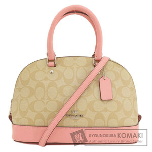 COACH コーチ F58295 シグネチャー 2WAY ハンドバッグ PVC レディース 中古