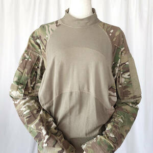 MVepy/Mサイズ/USA製 ARMY コンバットシャツ カーキ系 USED 古着 米軍 ミリタリー アメリカ軍 サバゲー 迷彩 カモフラ マルチカム