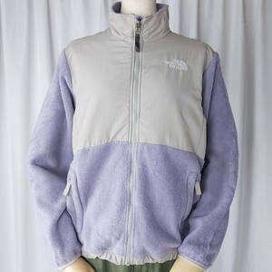 MVwur/GIRLS Lサイズ/THE NORTH FACE ノースフェイス ジップアップフリースジャケット グレー×パープル系 USED 古着 POLARTECポーラテック