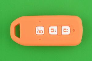 ホンダ（HONDA）・N BOX・3ボタン・スマートキー用シリコンカバーケース　★オレンジ色