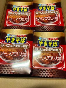 PLANT限定 ペヤング やきそば ソースカツ丼 ヨーロッパ軒総本店 4個