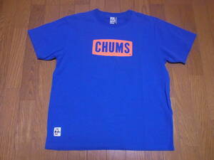 243-73/CHUMS/ Chums / box Logo / футболка /M/ голубой 