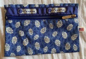 LeSportsac レスポートサック　花柄　青